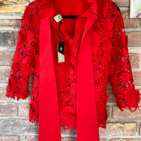 Red Guipure Lace Faye Blouse
TUCKERNUCK - Picture 13 of 15